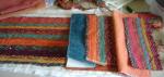Fabric pieces for door draught excluder
